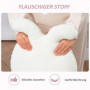 Skrivbordsstol med Kaninöron, Teddy Fleece Vit