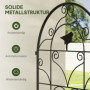 Spaljé i Metall set om 2 Svart 50 x 120 cm