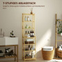 Bambu Badrumshylla 7 Nivåer hyllor 180 cm (H)