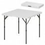Hopfällbart Campingbord 86 x 86 x 74 cm vit