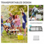 Hopfällbart Campingbord 86 x 86 x 74 cm vit