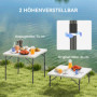 Hopfällbart Campingbord 86 x 86 x 74 cm vit