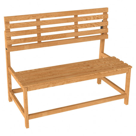 Trädgårdsbänk med Ryggstöd Teak 110 x 61 x 89 cm