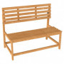 Trädgårdsbänk med Ryggstöd Teak 110 x 61 x 89 cm