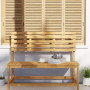 Trädgårdsbänk med Ryggstöd Teak 110 x 61 x 89 cm