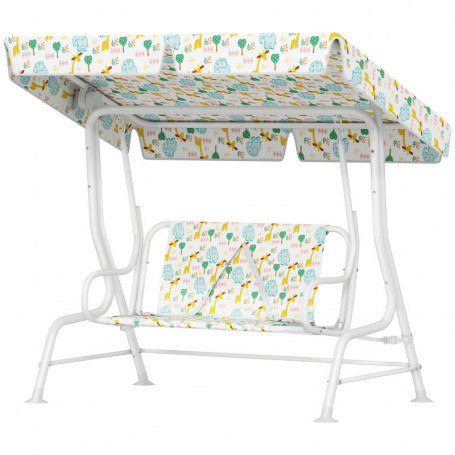 Hammock för barn med Solskydd 2-Sits Vit