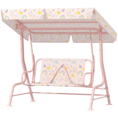 Hammock för barn med Solskydd 2-Sits Rosa