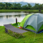 Campingsäng med Tygpåse Grå 190 x 68 x 52 cm