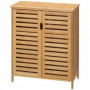 Kompakt Bambuskåp Lamelldesign Trä 68 x 32 x 86 cm