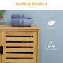 Kompakt Bambuskåp Lamelldesign Trä 68 x 32 x 86 cm