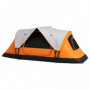 Campingtält 2 Rum Skiljevägg, för 8 Personer, Regnskydd, Orange