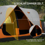Campingtält 2 Rum Skiljevägg, för 8 Personer, Regnskydd, Orange