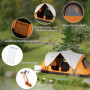 Campingtält 2 Rum Skiljevägg, för 8 Personer, Regnskydd, Orange