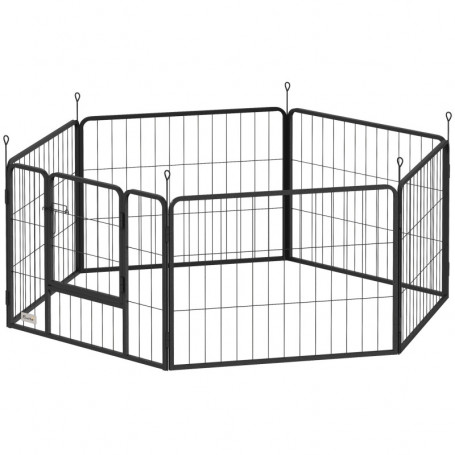 Hundhage Vikbar Modular Metall 6 Paneler Svart