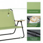 Campingstol 2-sits med Mugghållare 141 x 67 x 80 cm, Grön
