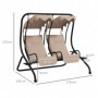Hammock Gunga 2-sits Hollywood Beige 170 x 136 x 170 cm