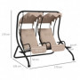 Hammock Gunga 2-sits Hollywood Beige 170 x 136 x 170 cm