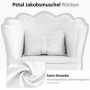 Kontorstol Petal Design Sammet Vit