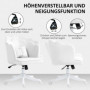 Kontorstol Petal Design Sammet Vit