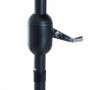 Halvcirkelformat Parasoll med Handvev - Svart 293 x 150 x 249 cm