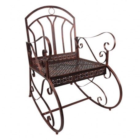Trädgård Gungstol Vintage Design 61 x 79 x 90 cm Brun Svart