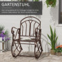 Trädgård Gungstol Vintage Design 61 x 79 x 90 cm Brun Svart