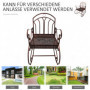 Trädgård Gungstol Vintage Design 61 x 79 x 90 cm Brun Svart