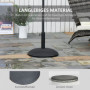 Parasollfot 25 kg för Stänger Ø 35 mm/ 38 mm/ 48 mm