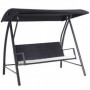 Hammock 3-sits med Soltak 198 x 124 x 179 cm svart