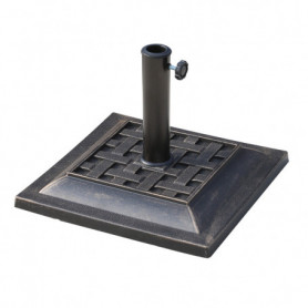 Parasollfot 9 kg justerbar för ∅38/48 mm stänger Brons