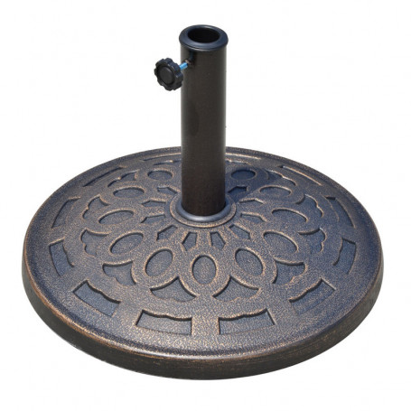 Parasollfot i Granit 14 kg justerbar för ∅38/48 mm stänger