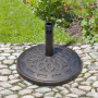 Parasollfot i Granit 14 kg justerbar för ∅38/48 mm stänger