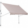 Markis Golv till tak fäste 200 x 150 cm krämvit