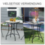 Trädgårdsbord Keramik Mosaik Ø60 x 71 cm Orange  Vit
