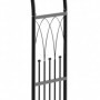 Rosenbåge med Sittbänk, Spaljé 115 x 59 x 203 cm Svart Metall