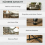 Utegrupp 2 Fåtöljer 1 Soffa 2 Sidobord Boho Style Brun Grå