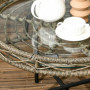 Utegrupp 2 Fåtöljer 1 Soffa 2 Sidobord Boho Style Brun Grå