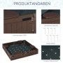 Sandlåda Modulär Design Med Överdrag & 4 Säten HDPE Brun 123×123×21...