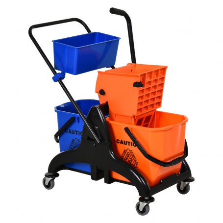 Svabbvagn med Hjul och Moppress Orange Blå
