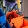 Svabbvagn med Hjul och Moppress Orange Blå
