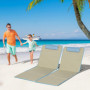 2x Strandmatta med Ryggstöd Beige