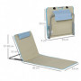 2x Strandmatta med Ryggstöd Beige