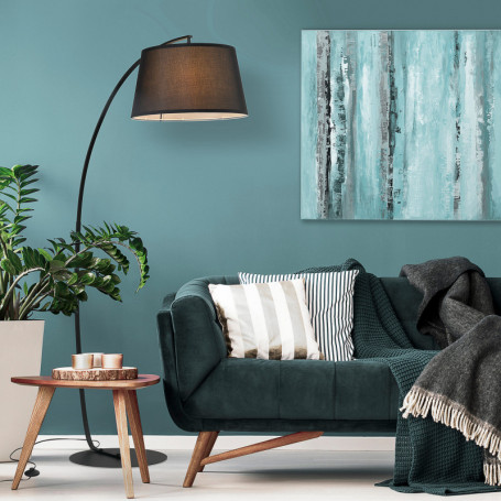 Elegant Böjd Golvlampa 105 x 47 x 190 cm, Svart