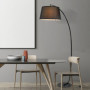 Elegant Böjd Golvlampa 105 x 47 x 190 cm, Svart