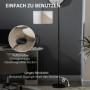 Golvlampa med Rund Tygskärm 164 cm (H) Vit