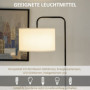 Golvlampa med Rund Tygskärm 164 cm (H) Vit