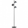 Golvlampa 3 Justerbara Lampor Metall Svart 169 cm (H)