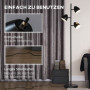 Golvlampa 3 Justerbara Lampor Metall Svart 169 cm (H)