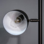 Golvlampa 3 Justerbara Lampor Metall Svart 169 cm (H)