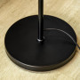 Golvlampa 3 Justerbara Lampor Metall Svart 169 cm (H)